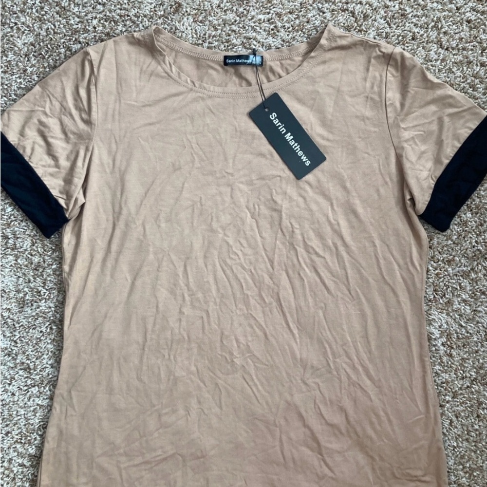 Sarah Matthews Tan Short Sleeve Tee